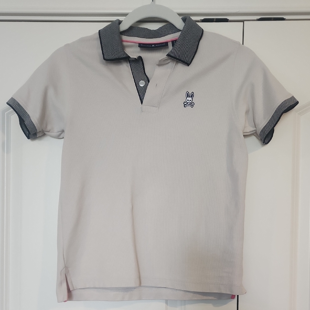 Gray Polo Shirt with Bunny Logo
